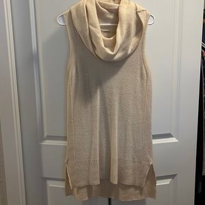 Ivory cowl neck sweater dress